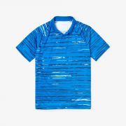 Lacoste SPORT Polo da uomo in jersey stampato x Novak Djokovic - Blu / Azzurro / Blu Navy / Bianco