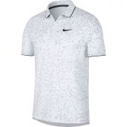 Nike Court Printed Tennis Polo- White/Black