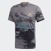 Adidas T-Shirt New York - Grey Three/Black/Flash Orange