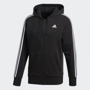 Adidas Felpa Con Cappuccio Essentials 3-Stripes - Black/White