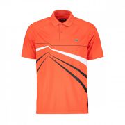 Lacoste SPORT Polo elasticizzata uomo con stampa grafica della collezione Novak Djokovic - Arancione
